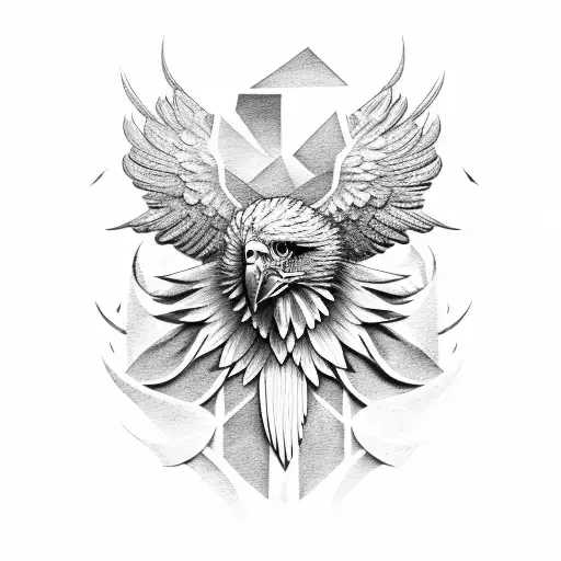 Majestic Eagle With Golden Beak And Claws