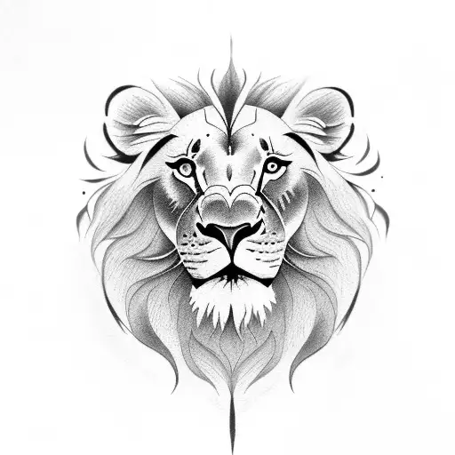 Jesus Face With Half Lion Face