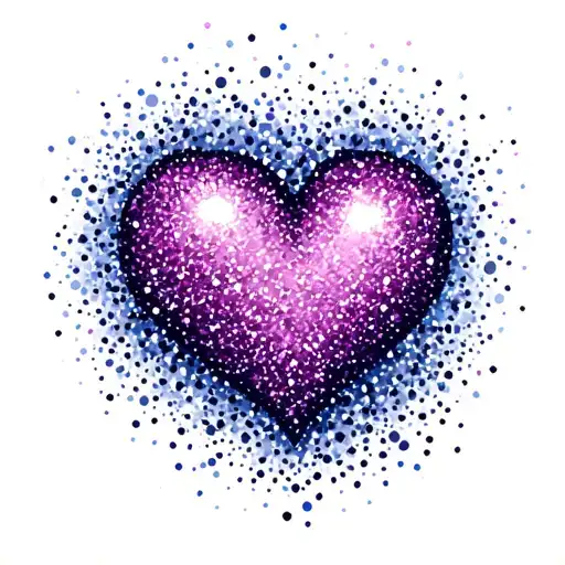 Heart Glitter Effect Sparkle Girly