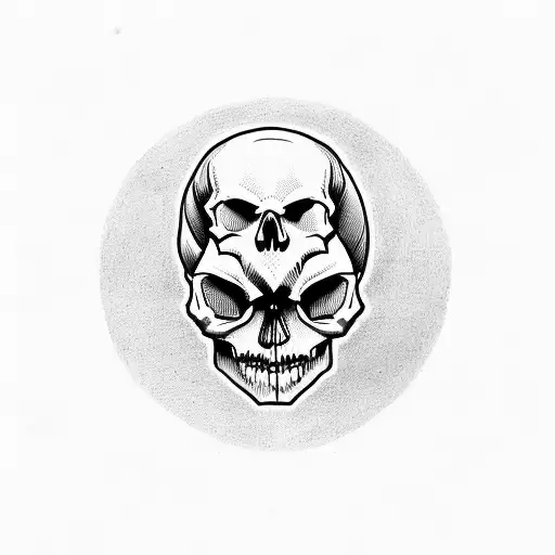 Skull With Puertorican Flag