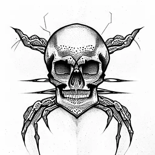 Skull And Spider