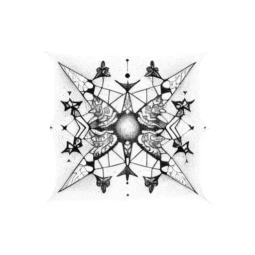 A Constellation Of Butterflies Forming A Zodiac Sign