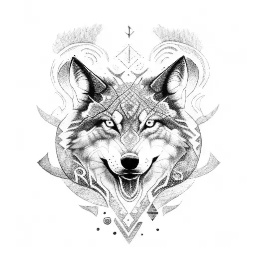 Nordic Runes Wolf
