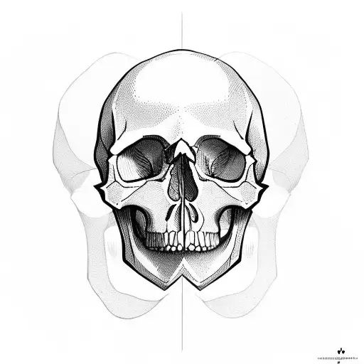 Skull Without Jaw With A 45 Degree Angle Looking Left