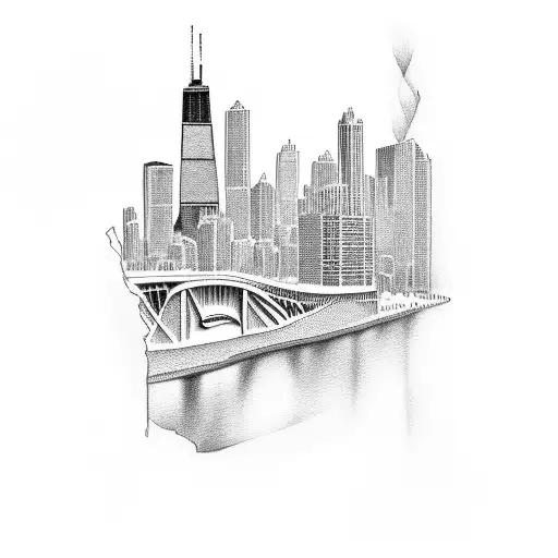 Chicago With Italian Flag