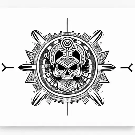 Aztec Calendar Skull Of Death