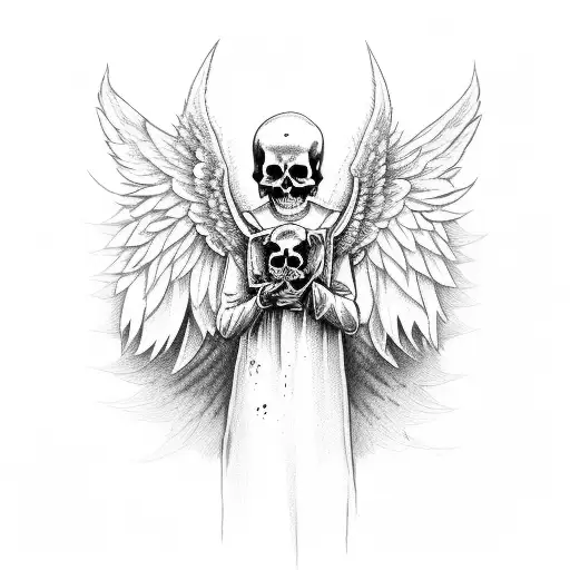 Angel Number With Skull