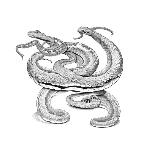 A Snake Coiling Around A Stack Of Books