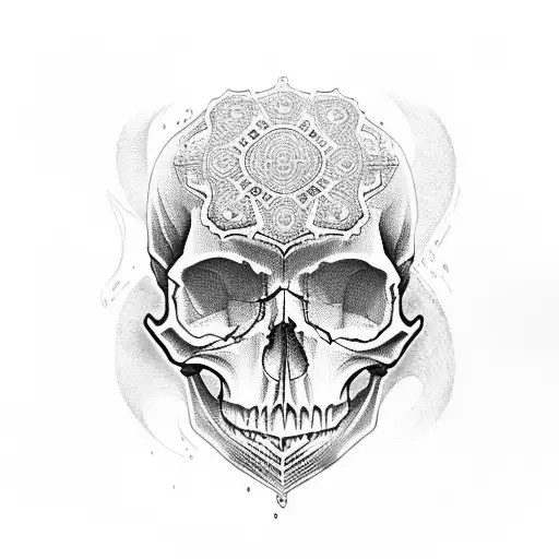 Skull With Piston And Water