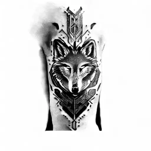 A Tribal Tattoo Boruca Wolf