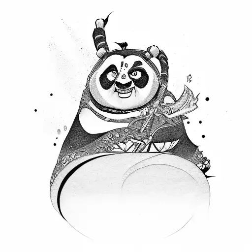 Kung Fu Panda Flash Art Skateboard Owl