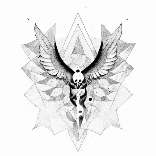 Patchwork Style Icarus Tatoo