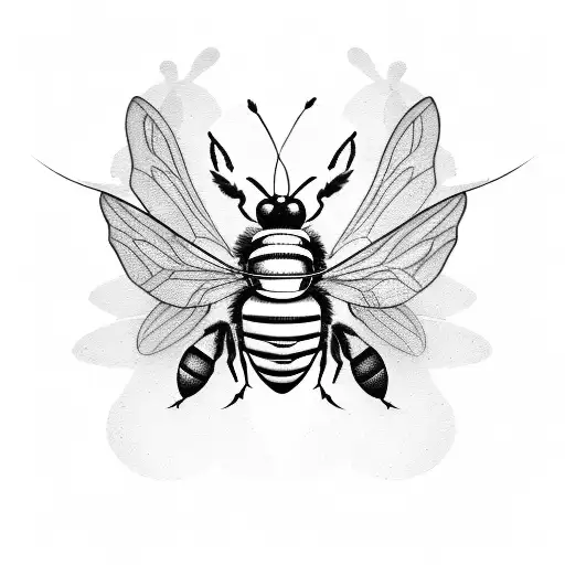 Runner Silhouette With Bee Wings