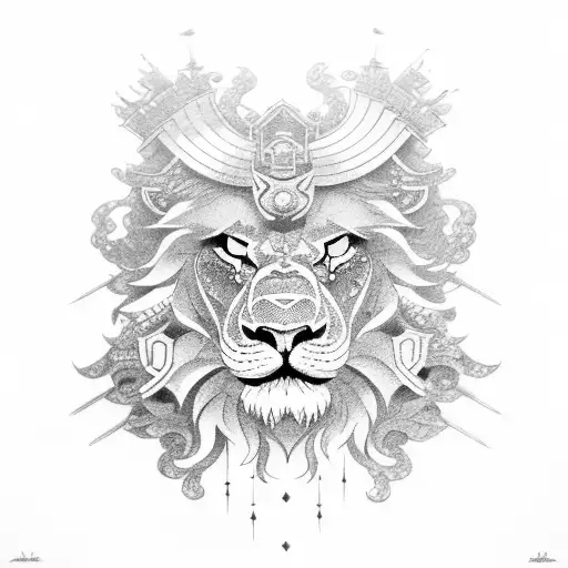 Japanese Armor With Fu Lion