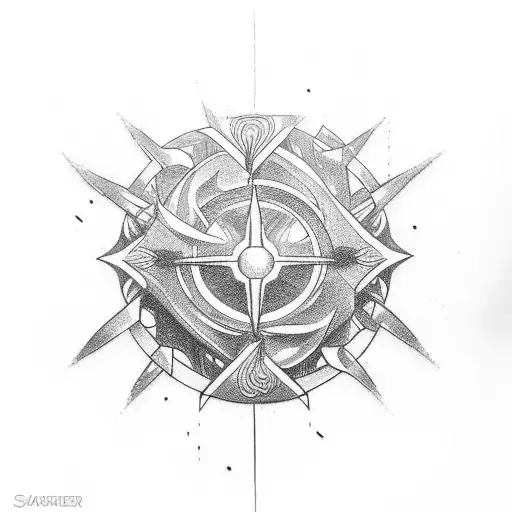 Three Crossed Sabers Sun And Ivy