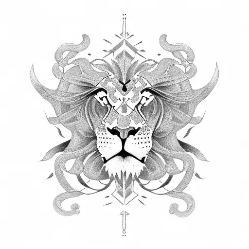 Lion Cross Snake Flowers Time