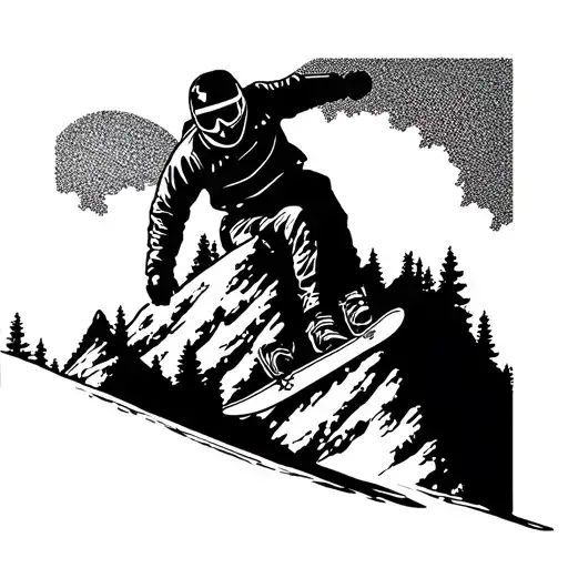 A Snowboarder Catching Air Off A Mountain Peak