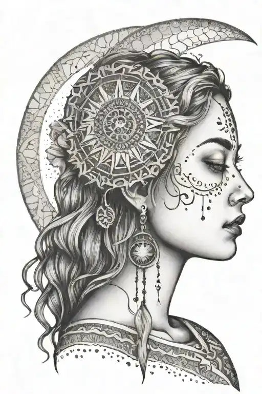 Mandal Moon With Girl