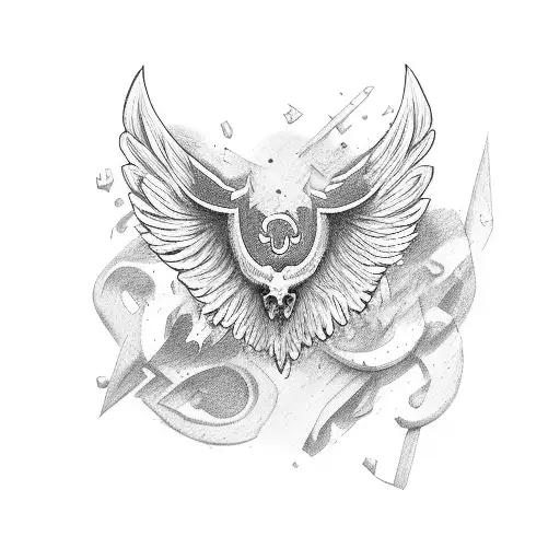 Wing With Letters S And T