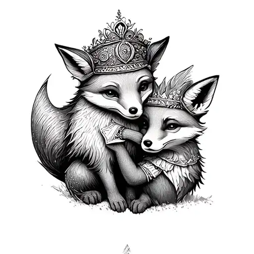 Little Prince Hugging Fox