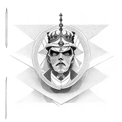 The Emperor Tarot Card With Shade On Sides