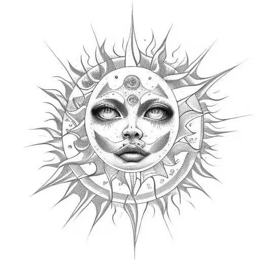 Artsy Sun With The Words Timshel Involved