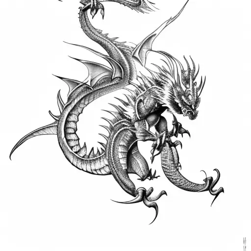 Fierce Winged Dragon