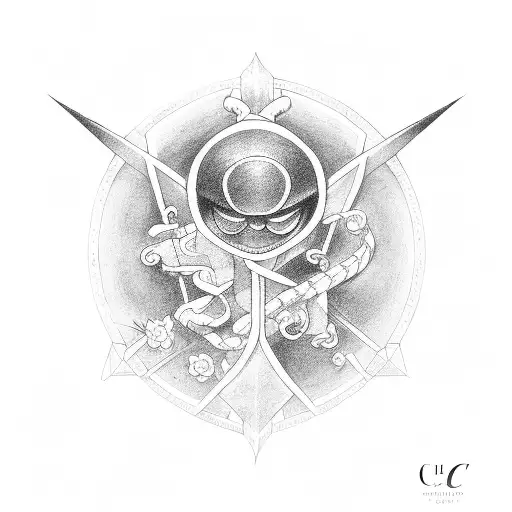 Simple Line Tattoo With A C And C