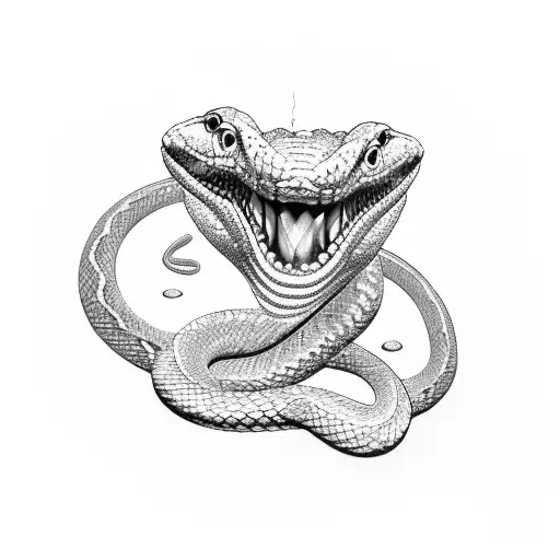 A Snake With A Diamond In His Mouth