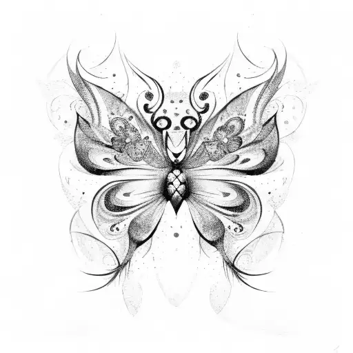 Butterfly With Chaos And Shattered Wing