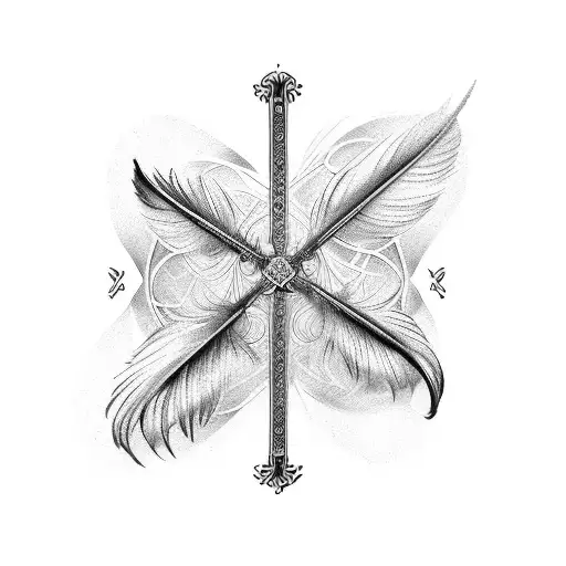 Feather Cross Sleeve
