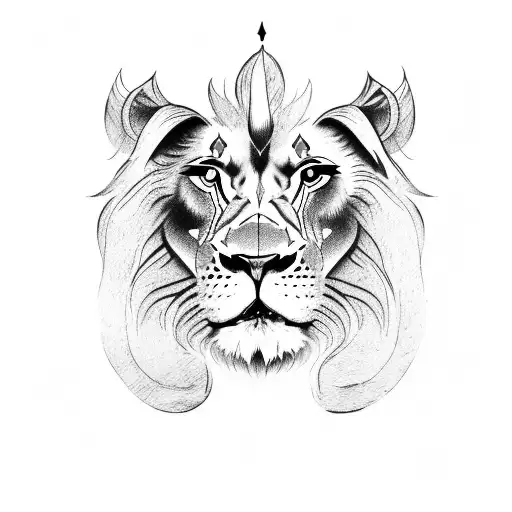 Lion Fighting A Clown