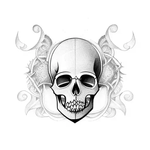 A Goddess With Heart And Skull