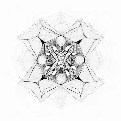 Geometric Mandala Black