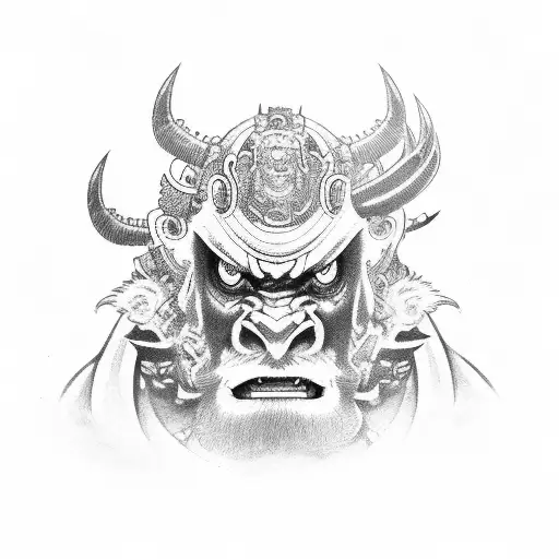 Oni With Samurai