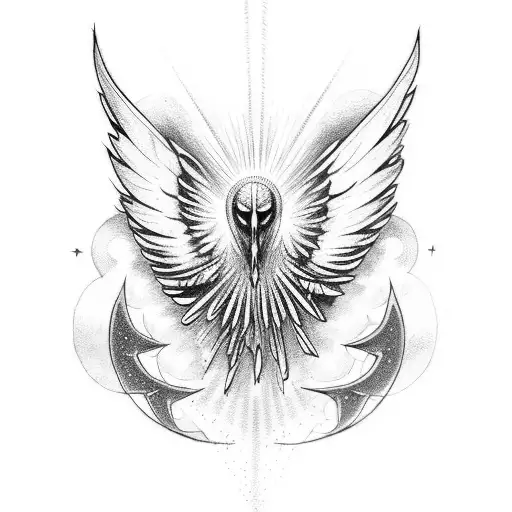 Star With Wings And Halo