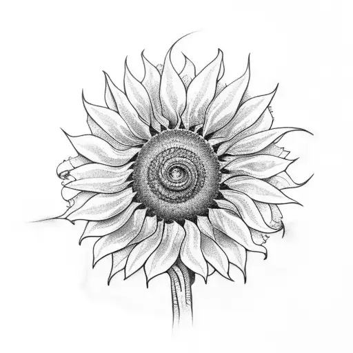 A Sunflower With A Snake Wrapped Around Its Stem