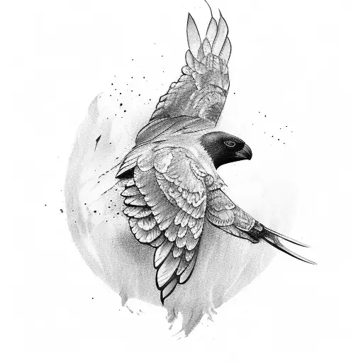 Sideways Crow Wiht Body