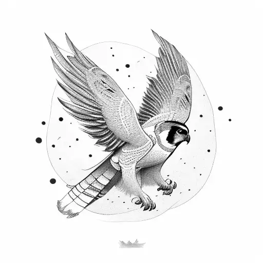 Persian Male Falcon With Large Wings And Sharp Pekin