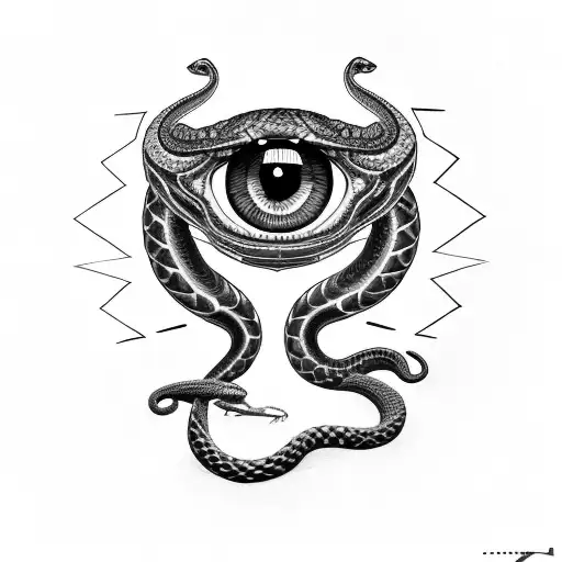 Camera Wrapped With Illuminati Eyes Along With A Snake Belt