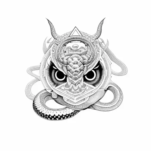 Luna Wrapped With Illuminati Eyes Along With A Snake Belt