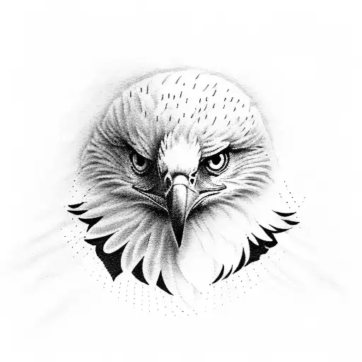 Design A Dotwork Tattoo Featuring A Music-related Scene With An Eagle