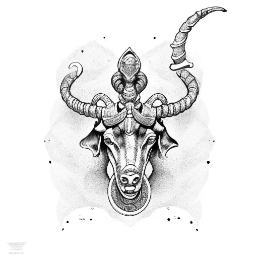 Capricorn With Dog And 8