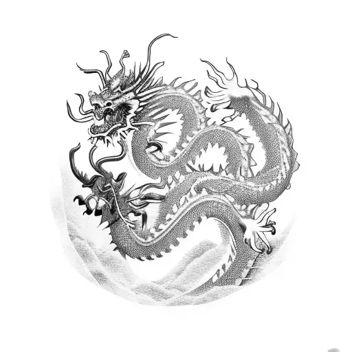Chinese Dragon With Blood