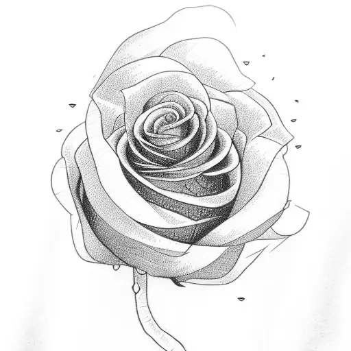 A Red Rose With The Name Marsha In It