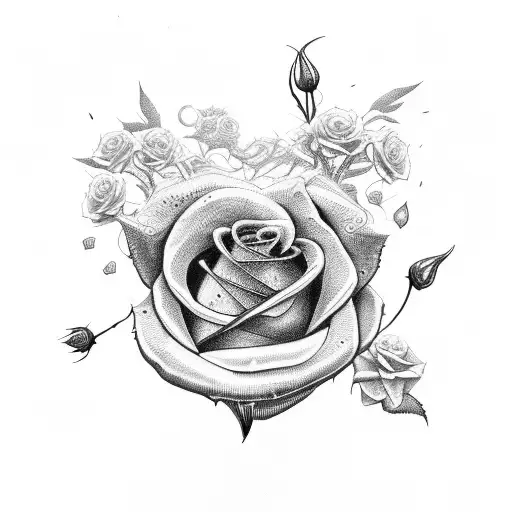 Autobody Paint Gun With A Rose And Thorns Wrapped Around It