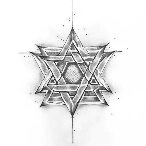 Star Of David Wrapped In An Olive Branch