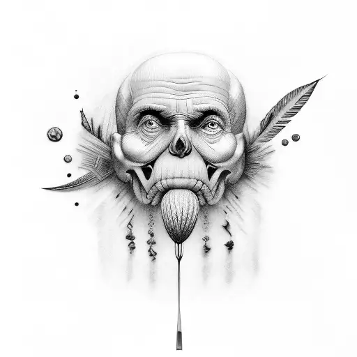 A Quote From Hippocrates Wrapped Around A Feather Quill