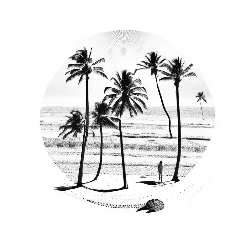 Ocean Beach And Palms