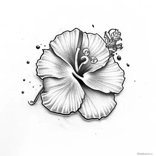 Hibiscus Flower With A Scorpion